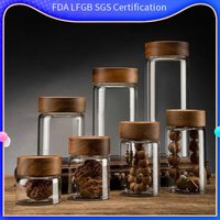 Premium Borosilicate Glass Storage Jar Collectibles Airtight Display Case Prayer Beads Walnuts Bracelets & Rare Herbs
