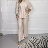 Women's Clothing Hot Selling Satin High Waist Tops And Trousers Sets Plus Size Women's Clothing Summer