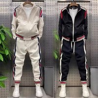 Clothing Autumn Winter Fashion Sweatpants Set Fleece Lining Long Sleeve Hoodless Jogger Outfit Casual & Sports 