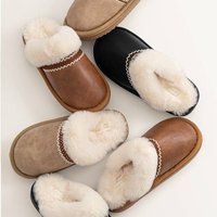 Womenโs Shoes Winter Slippers โ 3.5cm Thick Sole Faux Fur House Shoes (3 Colors)โ