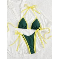 Clothing Sexy Solid Two Piece Swimsuit Bikini Set Fashionable Style Modest Coverage Beach & Pool Ready