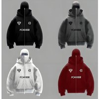 Clothing Trendy Brand Plus Velvet Double Hood Unique Design Sweatshirt Autumn Winter Same Loose Y2K Sweatshirt Hooded
