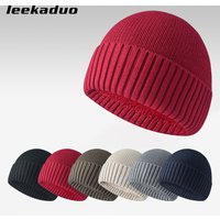 Anti Pilling Hat Autumn Winter Fashion Pullover Hat Trendy Plus Velvet Thickened Knitted Hat Warm Hat Wrapped Head