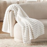 Thick Warm Flannel Blanket Solid Folded Edge Blanket