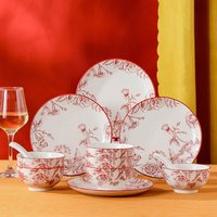 Ceramic Bowl Set Under Glaze Design 6 Piece Dinnerware Gift Box Home & Special Occasions