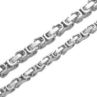 stainless steel emperor chain men’s light luxury necklace titanium steel king chain handmade square splicing back chain bracelet