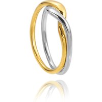 Women's Jewelry Stacked Stainless Steel Double Ring Personality Simple Interweaving Couple Ring Niche High End Design Ring