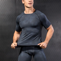 Men’s Clothing Sizes Spot Quick Drying Muscle Fitness Outdoor Sports Tight Snake Pattern Snake Scale Compression Short Sleeved T Shirt