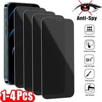 4Pcs Privacy Screen Protectors For IPhone 16 15 14 12 13 11 Pro Max 16E 12Mini 13Mini 7 8 6 Plus Anti-spy Tempered Glass For IPhone XS XR X XSMAX SE2