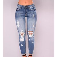 Women's Clothing Elastic Slim Fit Ripped Skinny Jeans For Women