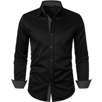 Clothing British Polka Dot Stitching Casual Long sleeved Shirt