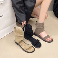 2025 Summer Roman Casual Thong Retro Handmade Flat Hollow Versatile Sandals