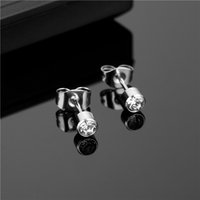 Shiny  Rhinestone stud earrings for Women Men Unisex  Alloy Simple Fashion Party Earring Jewelry