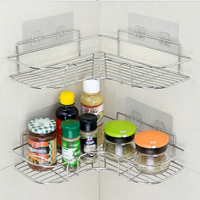 Bathroom Kitchen Corner Rack Corner Tripod Iron Punch free Toilet Waterproof Stainless Steel Storage Rack