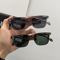 Small Square Frame Trendy Personality Retro Korean Version Sunglasses Round Face Internet Celebrity No