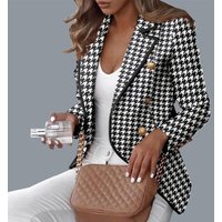 2025s Spring And Autumn Long Sleeved Double Breasted Small Suit Jacket For Women