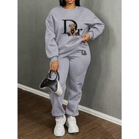 2026 Women's Lightweight Cotton-Linen Two-Piece Set With Bear Pattern And Drawstring Hood Casual Stylish Beachwear For Summer