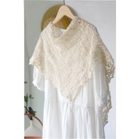 All cotton Handmade Crochet Triangle Scarf Versatile Spring Summer Solid Hollow out Air conditioned