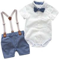 XUANMU Kid Long-Sleeve Tops Suspender Pants Suit Long Sleeve Lapel Neck Button Romper Shirt Casual Loose Spring Pants Z0127