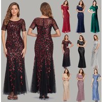 Spring Summer Cross border 2023 Party Host Slim Mesh Sequin Evening Dress Mermaid Dress