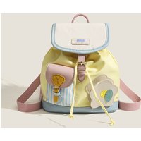 Trendy Niche Design Cute Contrast Backpack Versatile Large Capacity Commuting Student Class Small Schoolbag