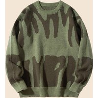 Cozy Couple Knit Sweater Loose Fit Round Neck Long Sleeve Pullover Autumn Winter Soft & Breathable Fabric Casual Wear