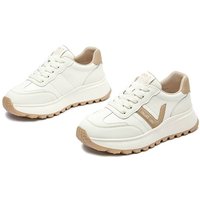 Mingliu Foam sole genuine leather Forrest Gump shoes 2025 spring new thick sole height increasing sports shoes casual women's shoes