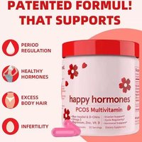 Happy Hormones PCOS Multivitamin Healthy Hormones Support Supplement Capsules