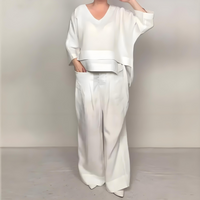 Clothing Hot Products Fashion Casual Solid Large Irregular Cotton Linen Suits
