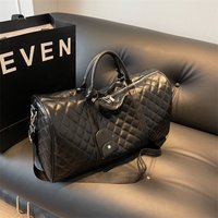 Travel Bags Luggage Bag PU Plaid Travel Bag Hand Held Waiting Delivery Storage Waterproof Leisure Travel Large Capacity Factory Goods