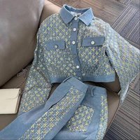 Clothing Design Short Jacket Retro Slim Pants Two piece Suit