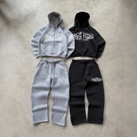 New American Retro Washed Long Sleeved Hooded Shirt Loose Casual Trousers Fashionable Japanese Sweater Suit