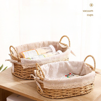 Woven Storage Desktop Organizer Entryway Miscellaneous Items Snacks Cosmetics Remote Control Keys