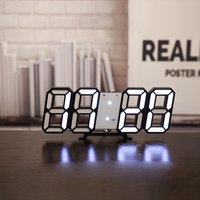 Digital LED Wall Clock Alarm Date Temperature Automatic Backlight Table Desktop Home Decoration Stand Hang Clocks