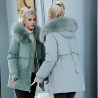 cotton padded coat 2023 Winter Fashion warm thickened Warm jacket cotton padded coat Mid length cotton padded coat coat