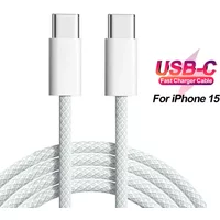 Original PD 60W USB C Fast Charger Cable IPhone 15 Pro Max 15 Pro 15 Puls USB C Weaving Charging Data Line Accessories