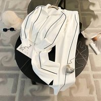 Women's Clothing High End Fashion Sports Casual Sweater Suit For Women Autumn New Style High Profile Wide Leg Pants Two Piece Suit