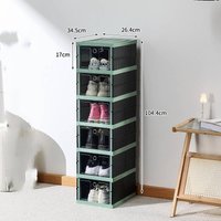Free Installation Shoe Box Storage Box Transparent Shoe Cabinet Storage Artifact Space Saving Foldable Plastic Simple Shoe Rack