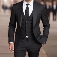 Three Piece Slim Fit Wedding Suit Korean Style Collar Groomsmen Dress Suits Weddings Special Occasions