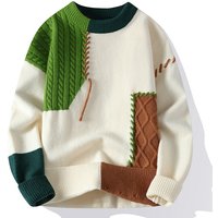 Autumn Winter Casual Crew Neck Base Knitwear Loose Sweater Clothing