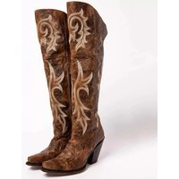 high heel chunky high rider boots
