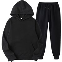 2023 Spring Autumn Hoodie Fashion Brushed Solid Pullover Sweater Sports Set Sweater Set