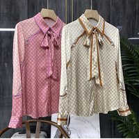 imitation silk ribbon shirt