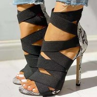 SHLIANG Sandal High Heels Gladiator Ankle Strap Sandals Summer Party Pumps Shoes Sandal Big Y0257
