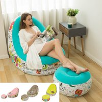 Pool & Accessories Inflatable Lounge Sofa Set Ottoman Pastel Bean Bag Chair Indoor Outdoor