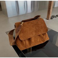 Women's Bags Niche Design High End Autumn And Winter Bag Women's Large Capacity Messenger Bag Shoulder Bag Women's Bag Large Bag Velvet Commuter Bag