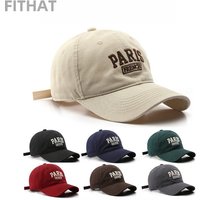 Women's PARIS Personalized Washed Letter Embroidered Cap Outdoor Travel Men's Sun Protection Baseball Cap