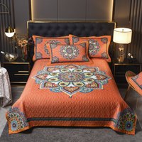 Winter Sherpa Fleece Bedspread Set Ultra Soft Thermal Blanket Cover Anti Slip Design Cozy Flannel Sheet Couch Bed Or Floor Mat