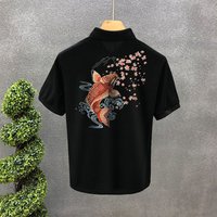 Clothing Super cool print short sleeved polo shirt summer style fashion versatile handsome handsome T shirt