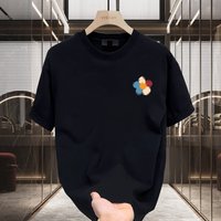Clothing 2025 High End Niche Round Neck Light Luxury Short Sleeved Pure Cotton Fashion Label Printed T shirt Trend